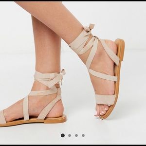Tie up sandals